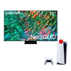 TV Samsung Neo QLED 4K Mini LED Smart 75" QN75QN90BAGXPE (2022) + Consola PS5 Standard Edition Sony