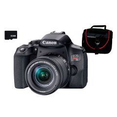 Cámara Digital Reflex Canon EOS Rebel T8i 18-55 IS STM + Tarjeta 32GB + Maletín